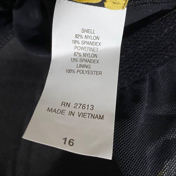 Robby Len Womens One Piece Swimsuit Size 16 Black and White Beach Pool Cruise - Picture 6 of 8